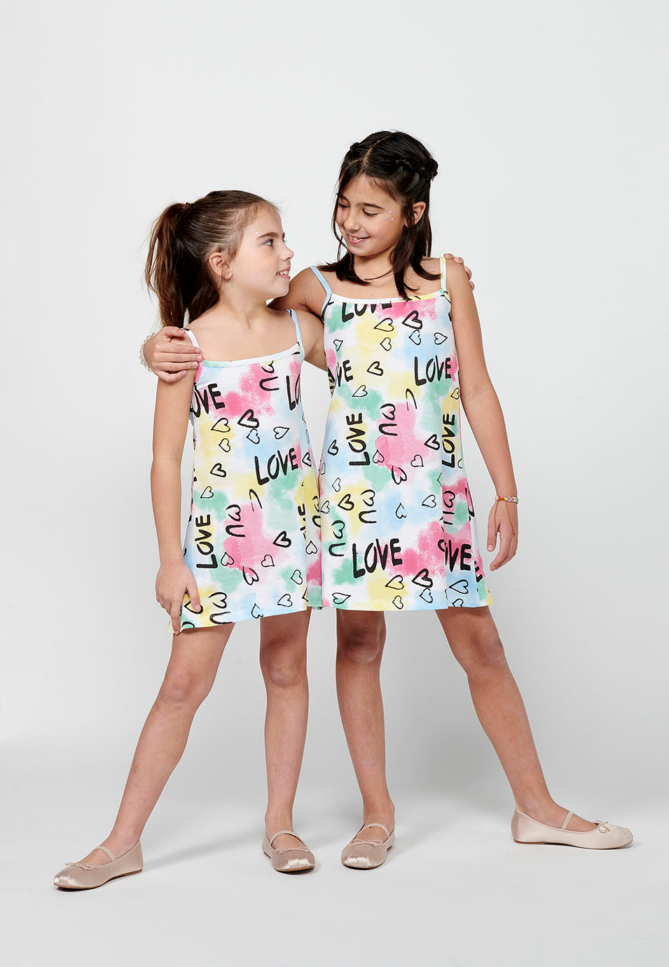 Vestido Niña Tirantes Detalle Espalda – Koroshi Multicolor