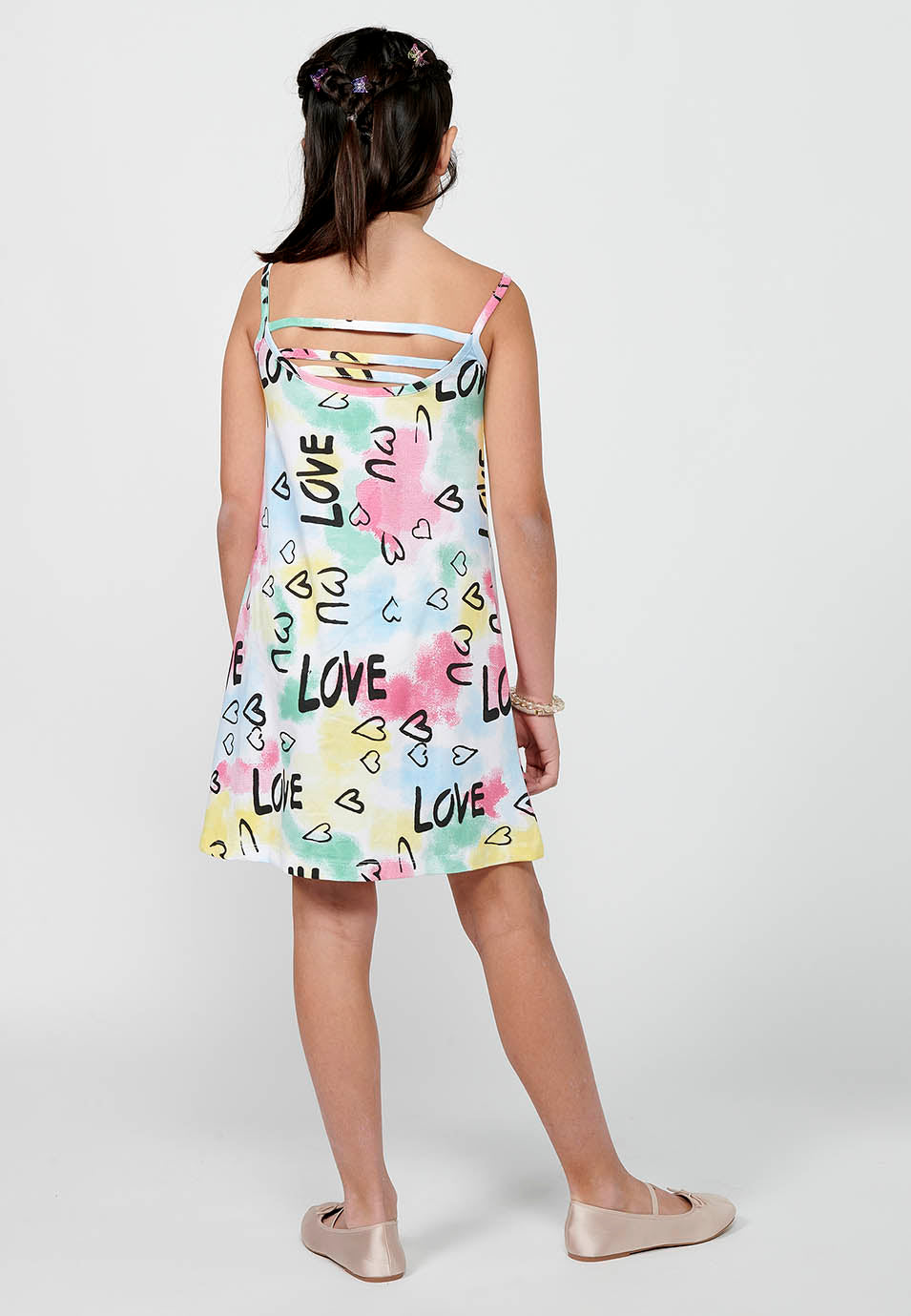 Vestido Niña Tirantes Detalle Espalda – Koroshi Multicolor
