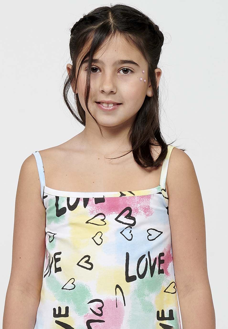 Vestido Niña Tirantes Detalle Espalda – Koroshi Multicolor