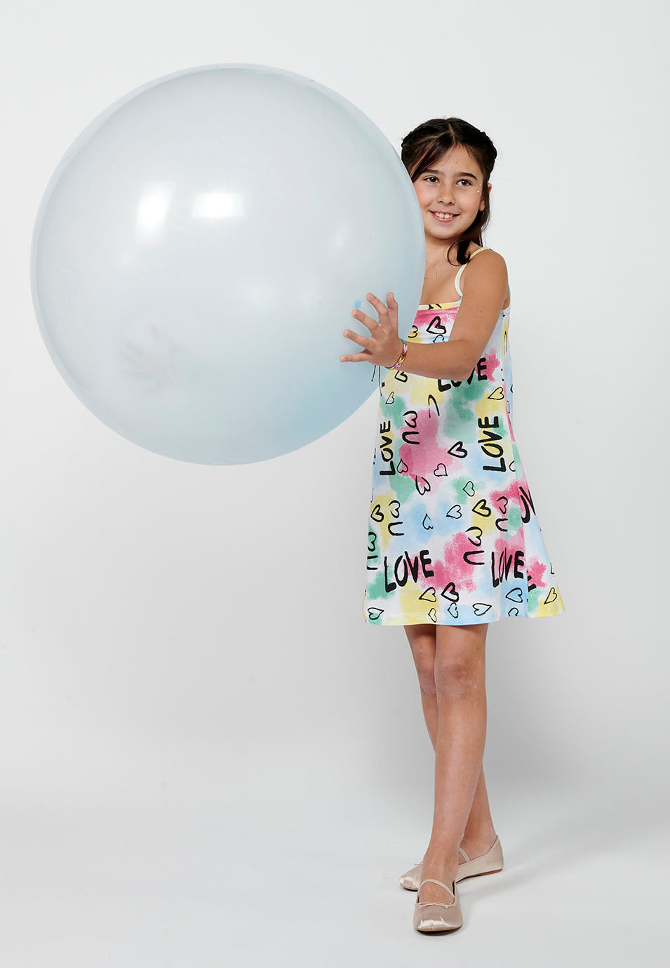 Vestido Niña Tirantes Detalle Espalda – Koroshi Multicolor