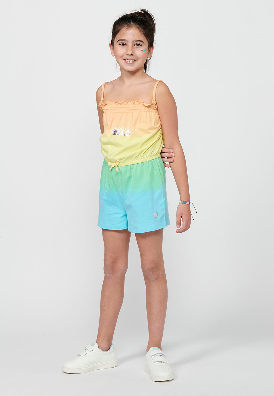 Vestido-mono Niña Tirantes Tie-Dye – Koroshi Multicolor