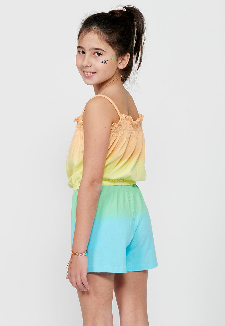 Vestido-mono Niña Tirantes Tie-Dye – Koroshi Multicolor