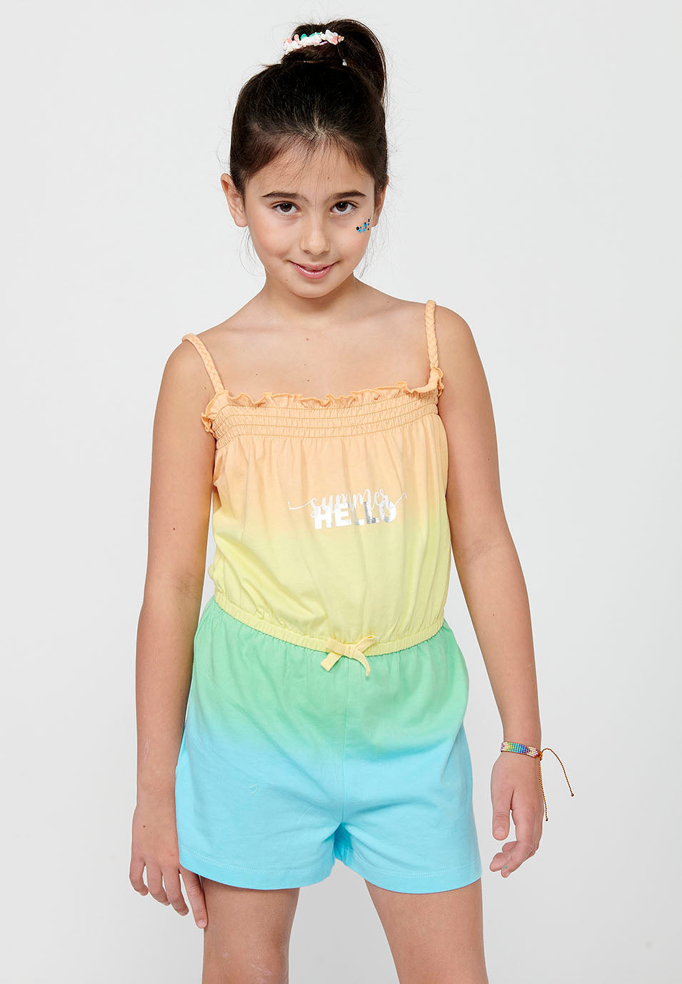Vestido-mono Niña Tirantes Tie-Dye – Koroshi Multicolor