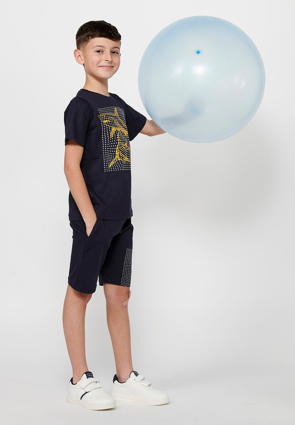 Conjunto Niño Camiseta y Pantalón Corto – Koroshi Marino