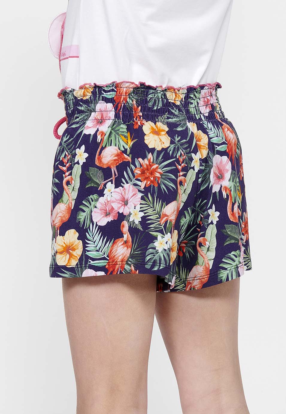 Pack 2 Shorts Niña Cintura Goma y Cordón – Koroshi Multicolor