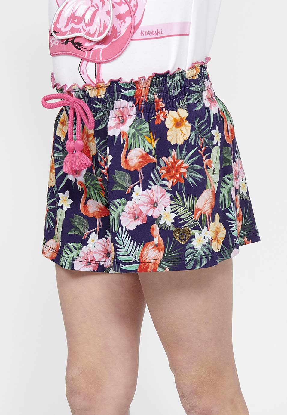 Pack 2 Shorts Niña Cintura Goma y Cordón – Koroshi Multicolor