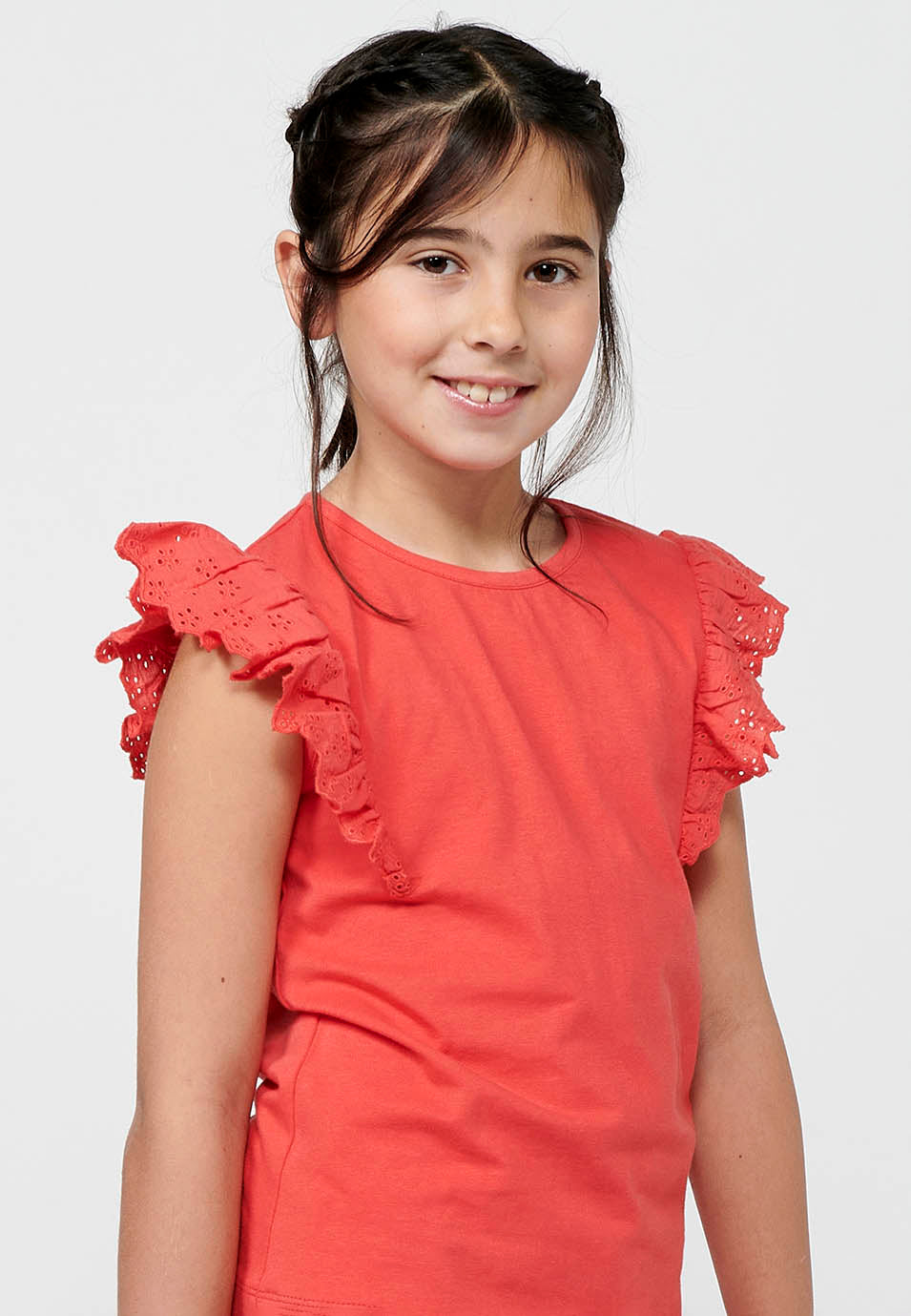 Conjunto Niña Camiseta Volantes y Short – Koroshi Coral