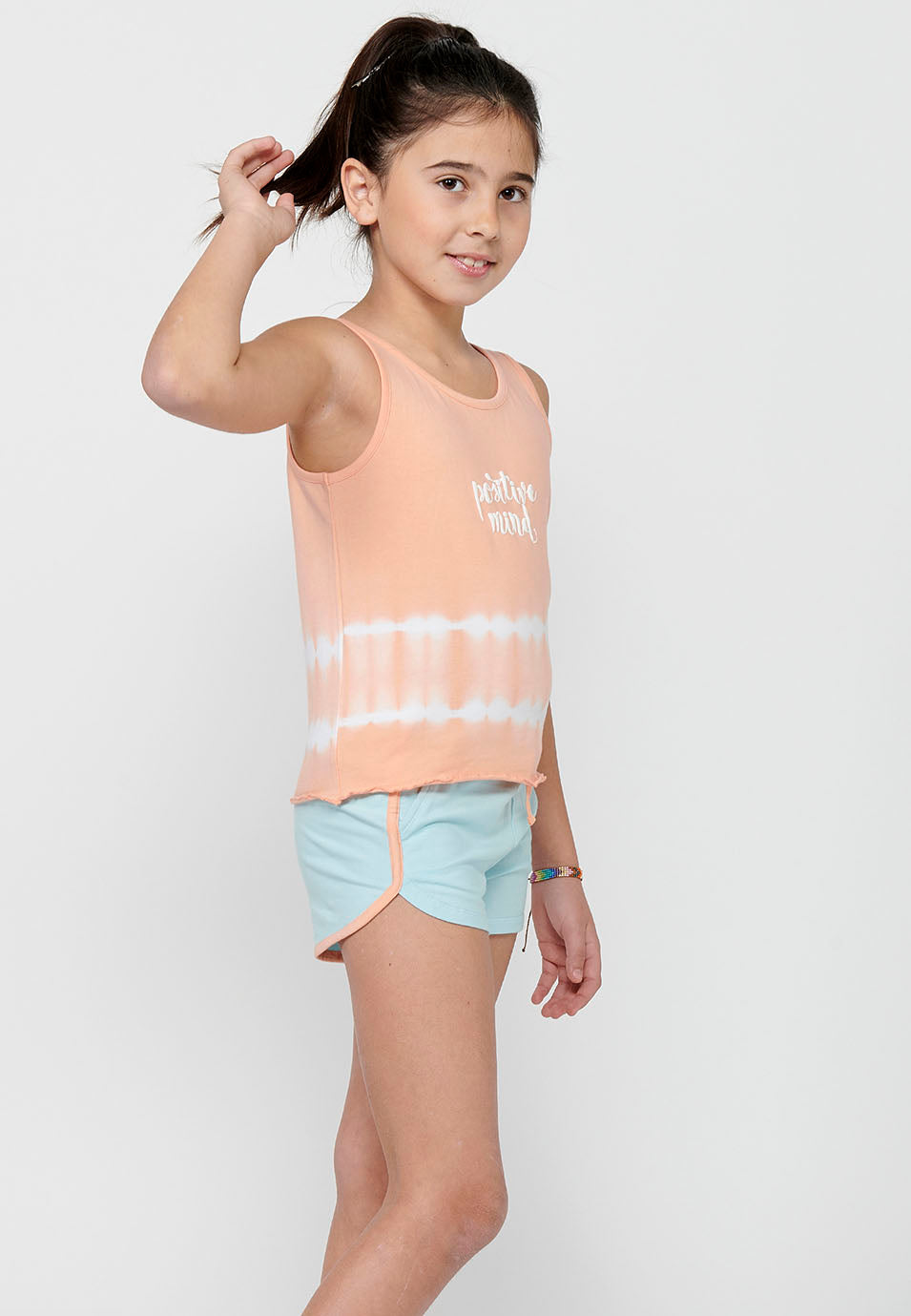 Conjunto Niña Camiseta Tirantes y Short – Koroshi Multicolor