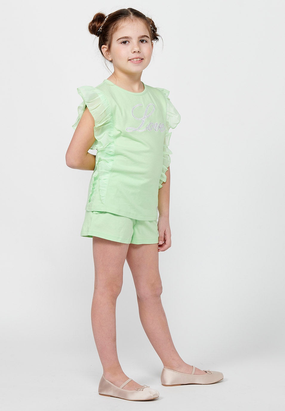 Conjunto Niña Camiseta Volantes y Short – Koroshi Lima