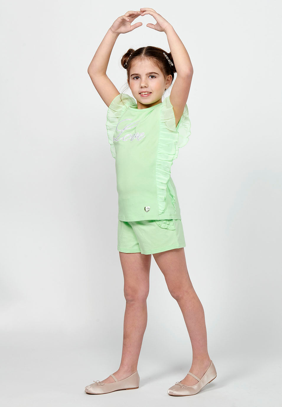 Conjunto Niña Camiseta Volantes y Short – Koroshi Lima