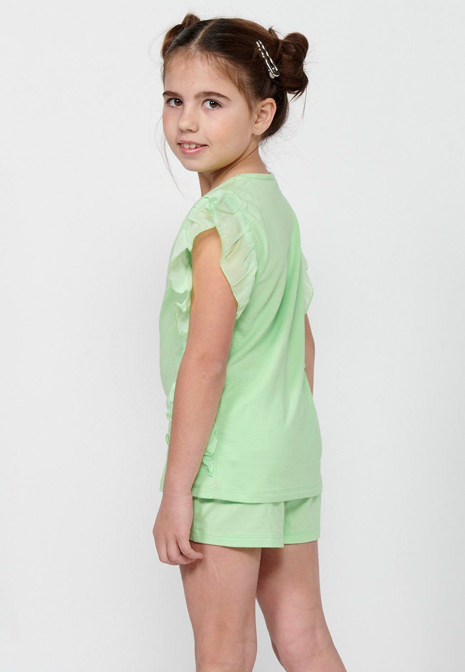 Conjunto Niña Camiseta Volantes y Short – Koroshi Lima