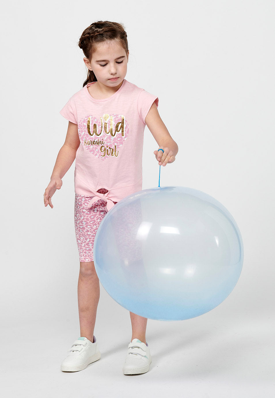 Conjunto Niña Camiseta y Short Animal Print – Koroshi Rosa