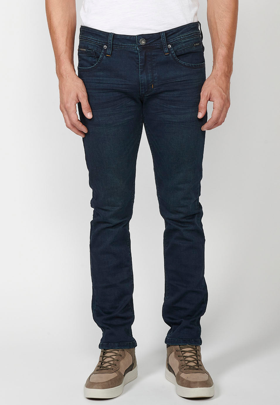 Pantalón largo denim jeans slim fit hombre