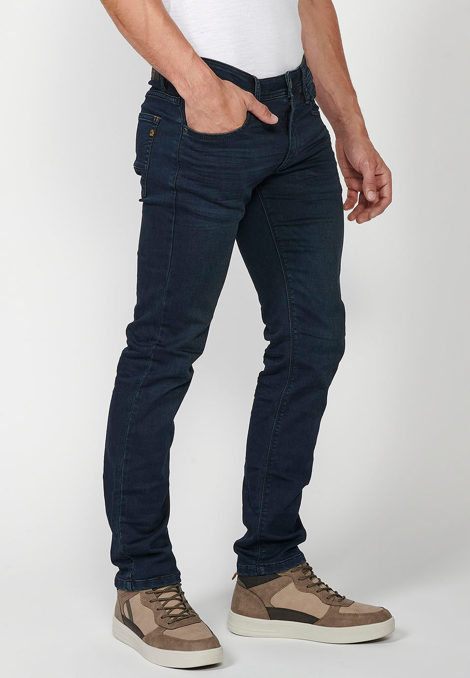Pantalón largo denim jeans slim fit hombre