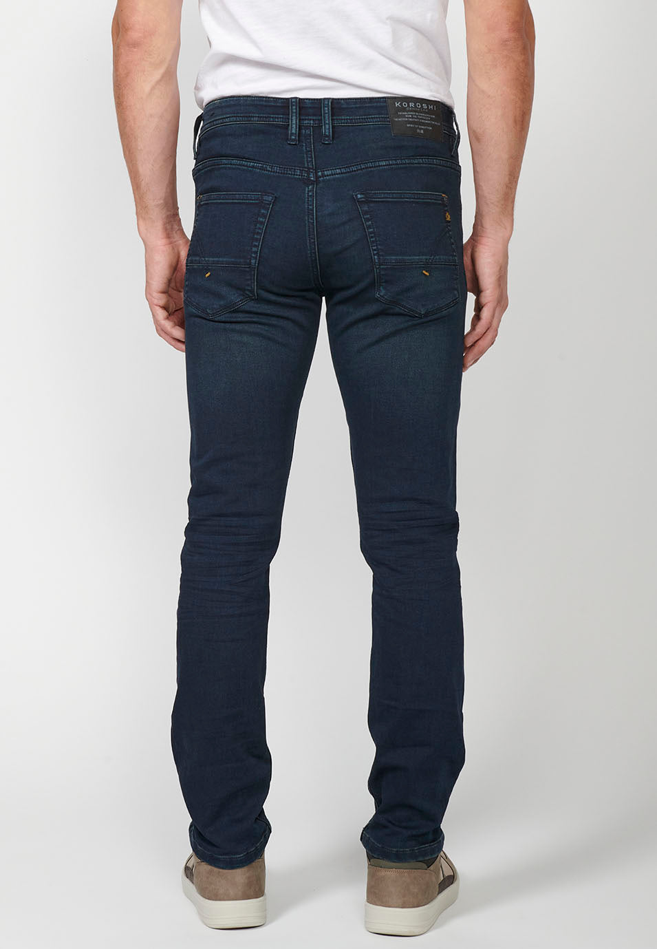 Pantalón largo denim jeans slim fit hombre
