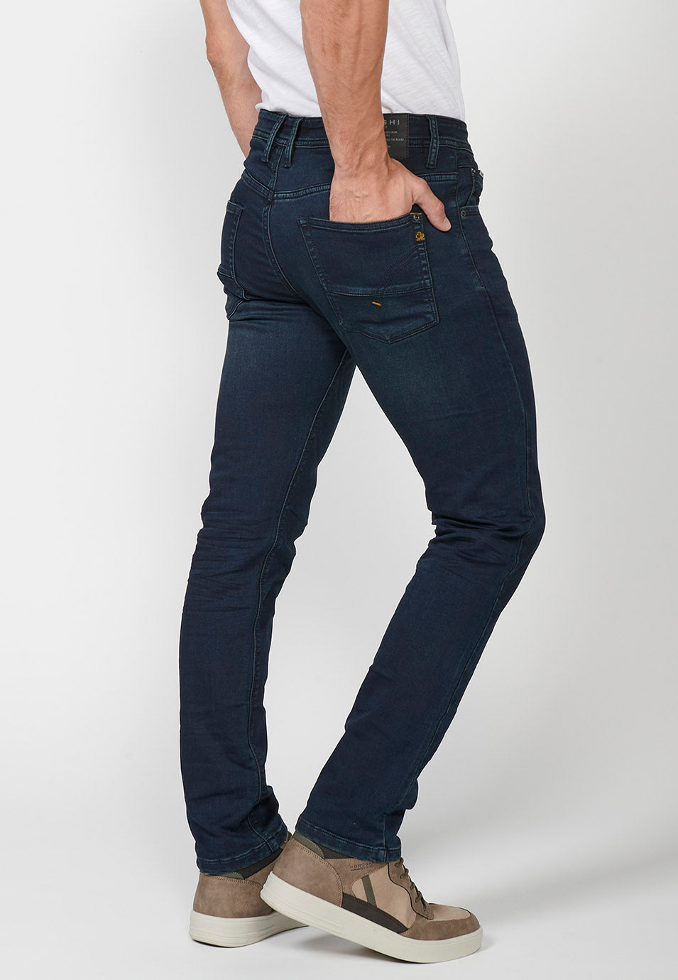 Pantalón largo denim jeans slim fit hombre