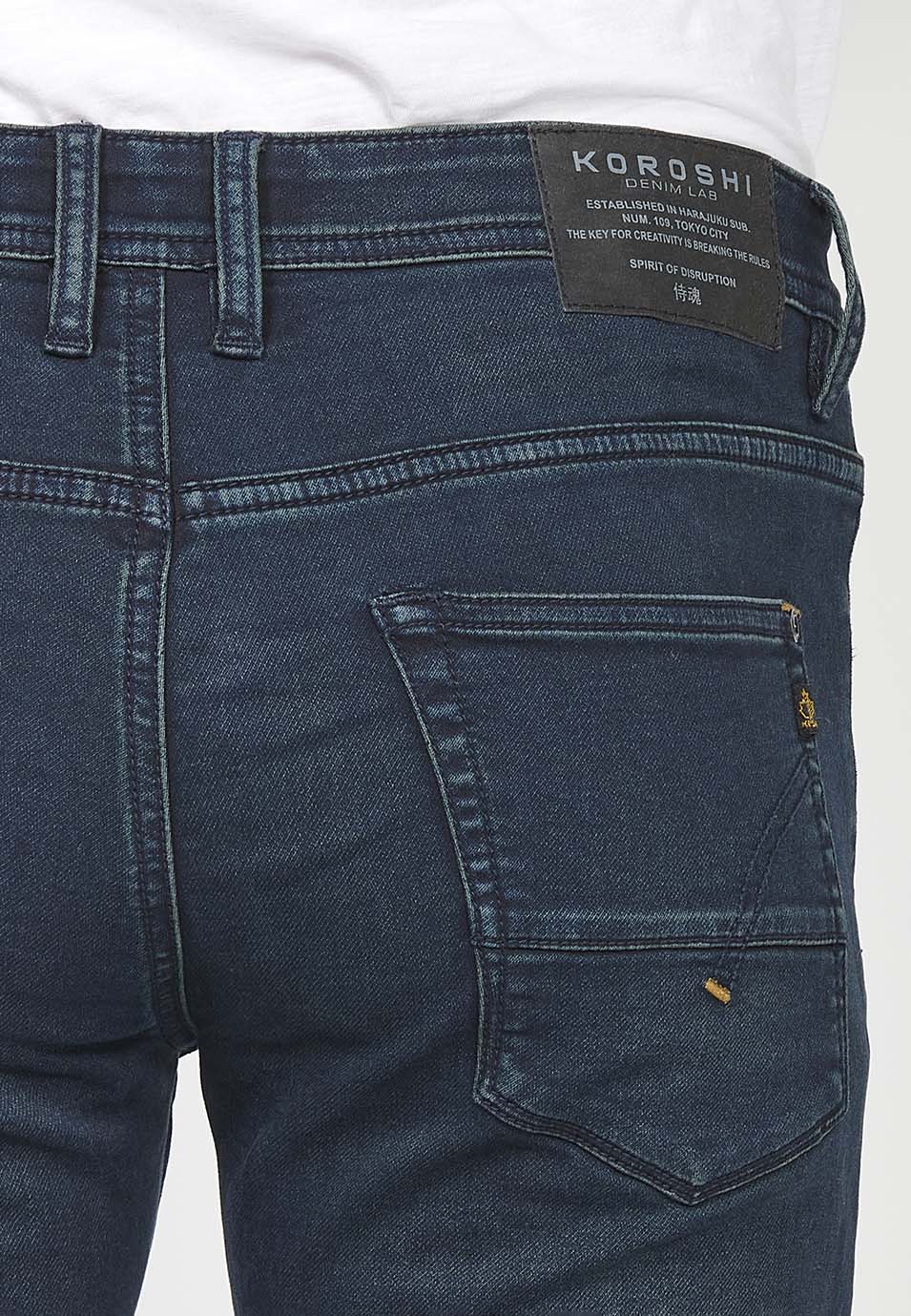 Pantalón largo denim jeans slim fit hombre
