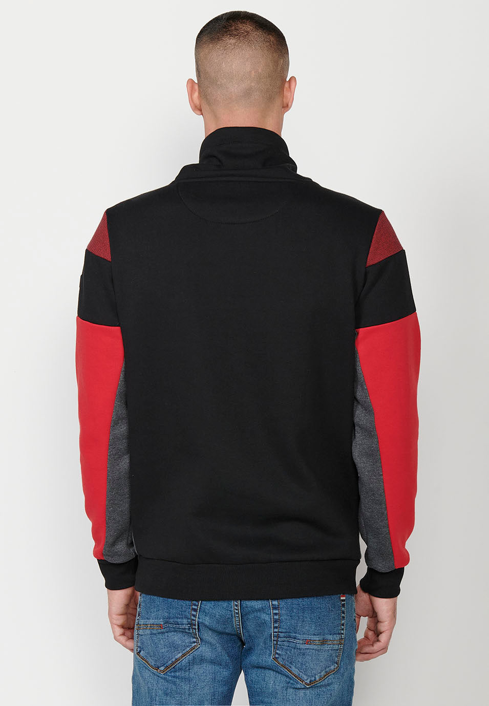 Sudadera manga larga cuello alto hombre