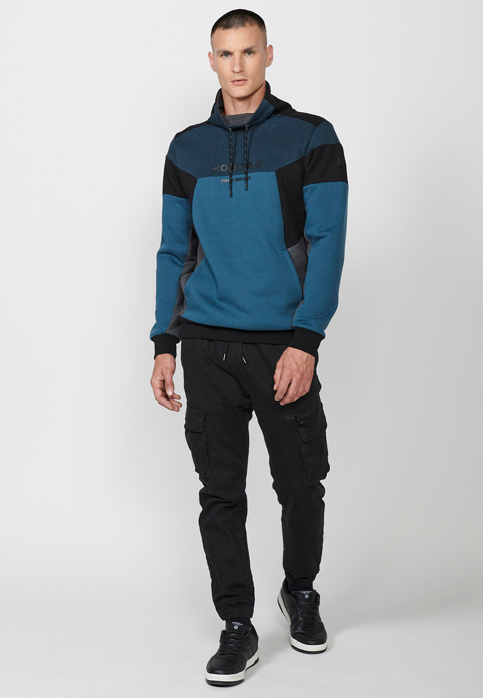 Sudadera manga larga cuello alto hombre