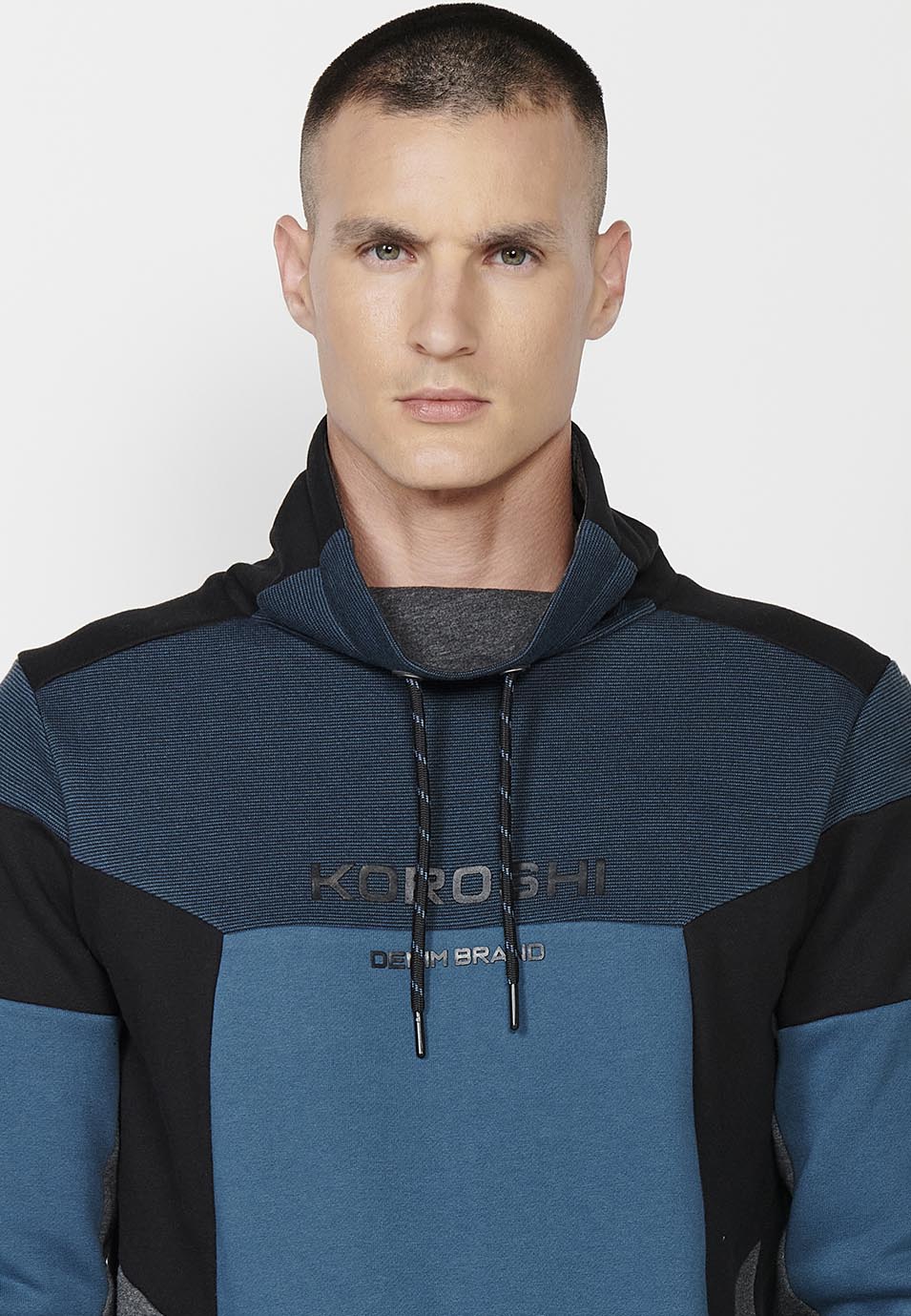 Sudadera manga larga cuello alto hombre