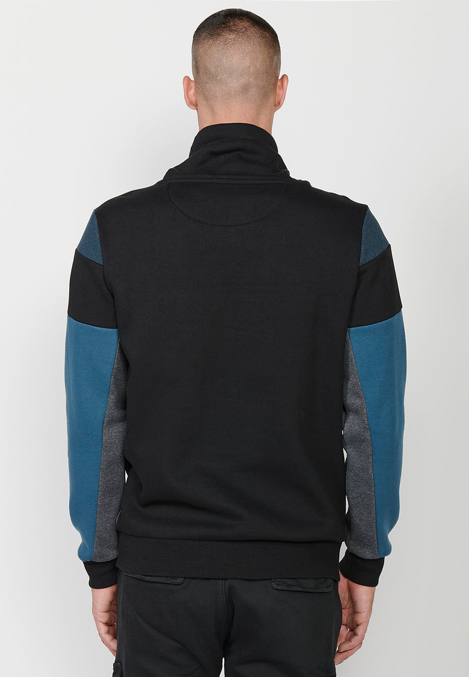 Sudadera manga larga cuello alto hombre