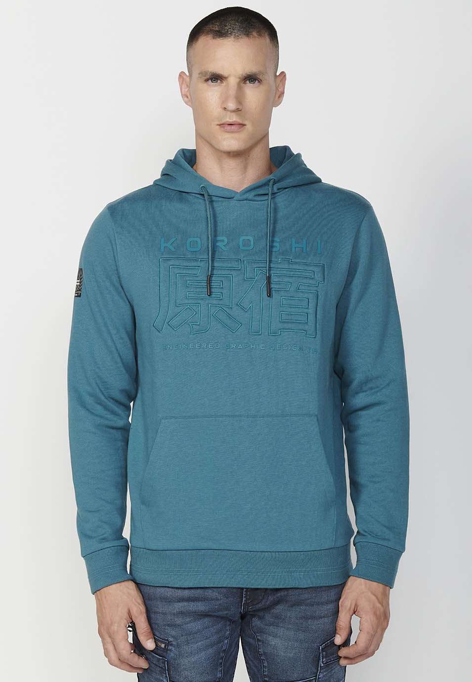 Sudadera manga larga capucha hombre