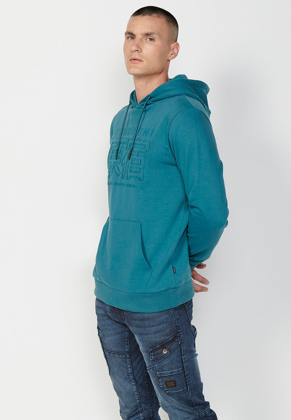 Sudadera manga larga capucha hombre