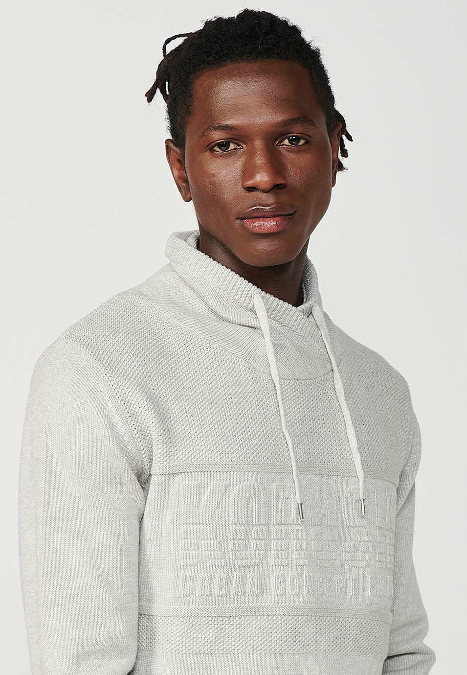 Jersey sudadera manga larga y cuello alto ajustable hombre