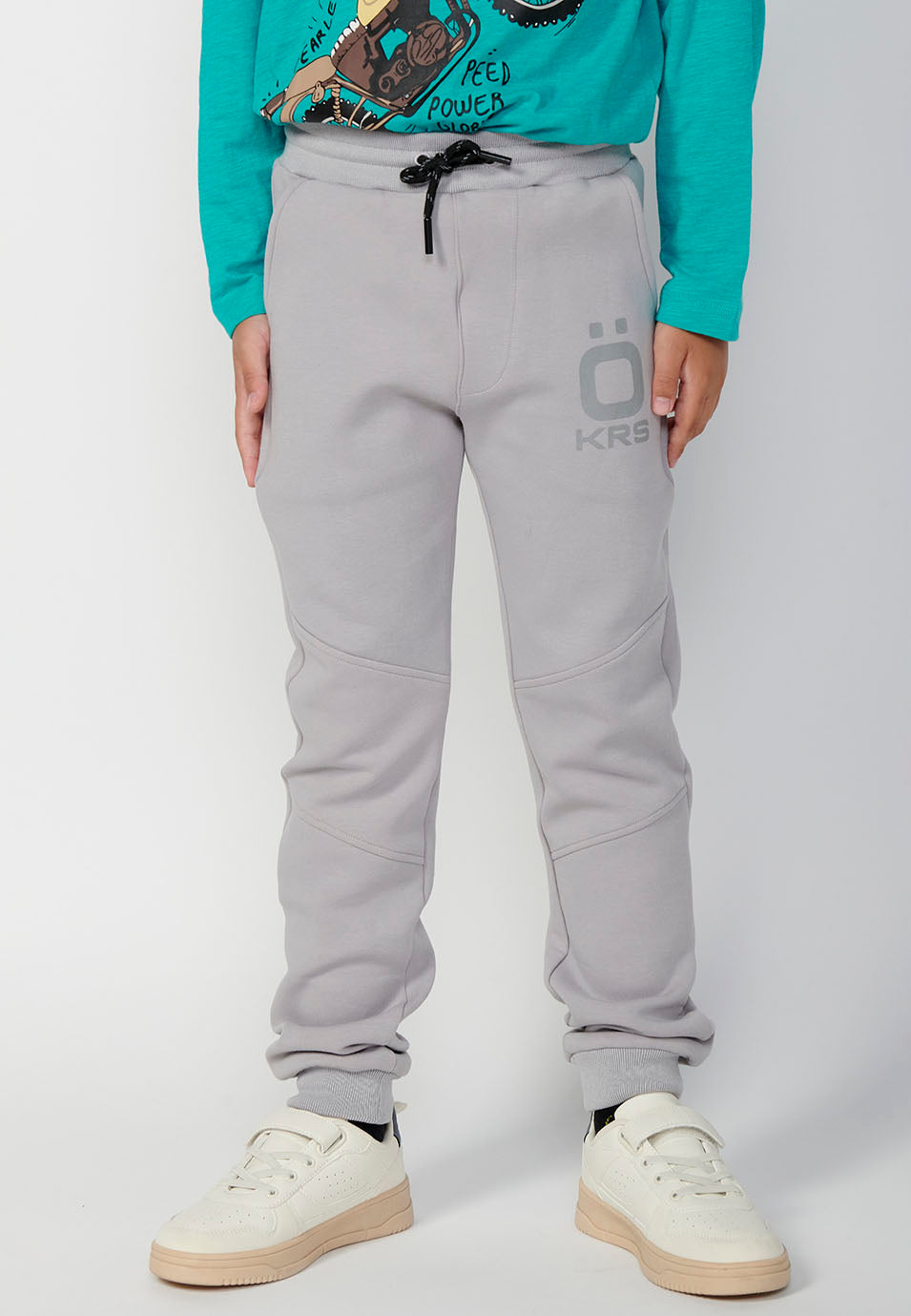 Pantalón Largo Niño Cintura Engomada Rib – Koroshi 2424PT01