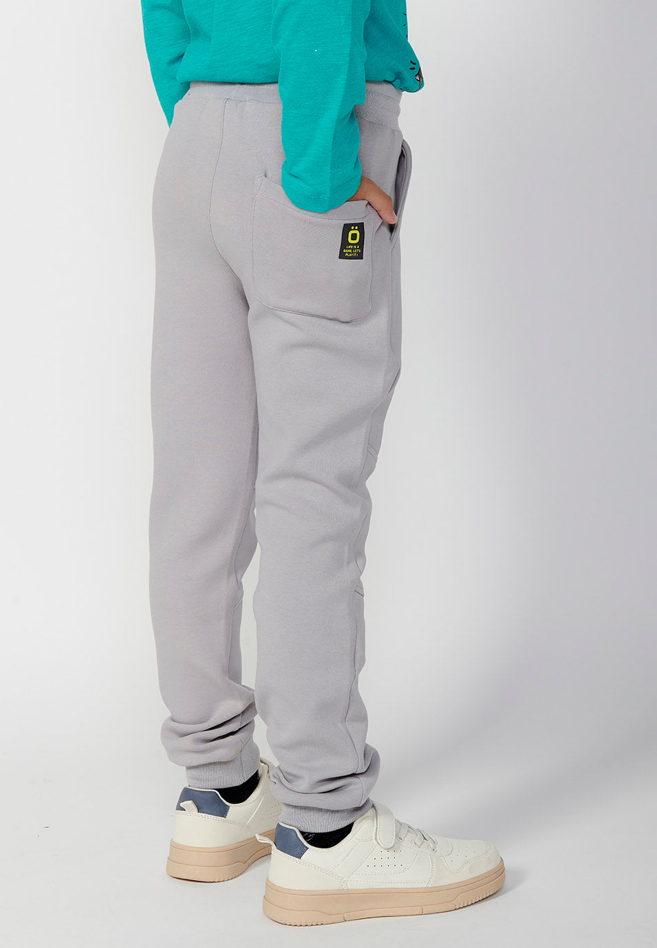 Pantalón Largo Niño Cintura Engomada Rib – Koroshi 2424PT01