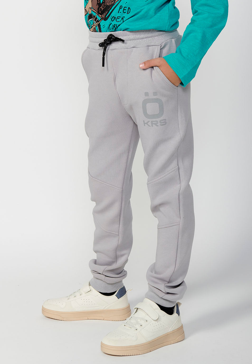 Pantalón Largo Niño Cintura Engomada Rib – Koroshi 2424PT01