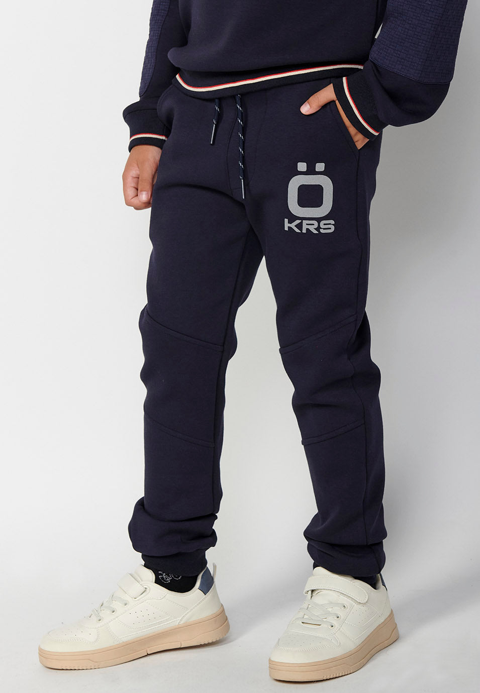 Pantalón Largo Niño Cintura Engomada Rib – Koroshi 2424PT01