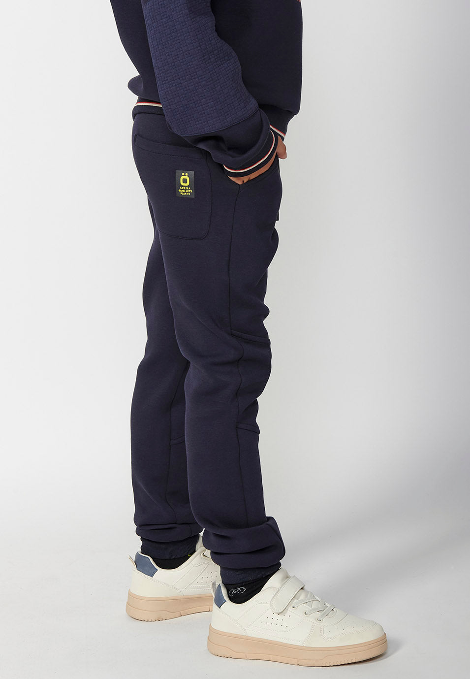 Pantalón Largo Niño Cintura Engomada Rib – Koroshi 2424PT01