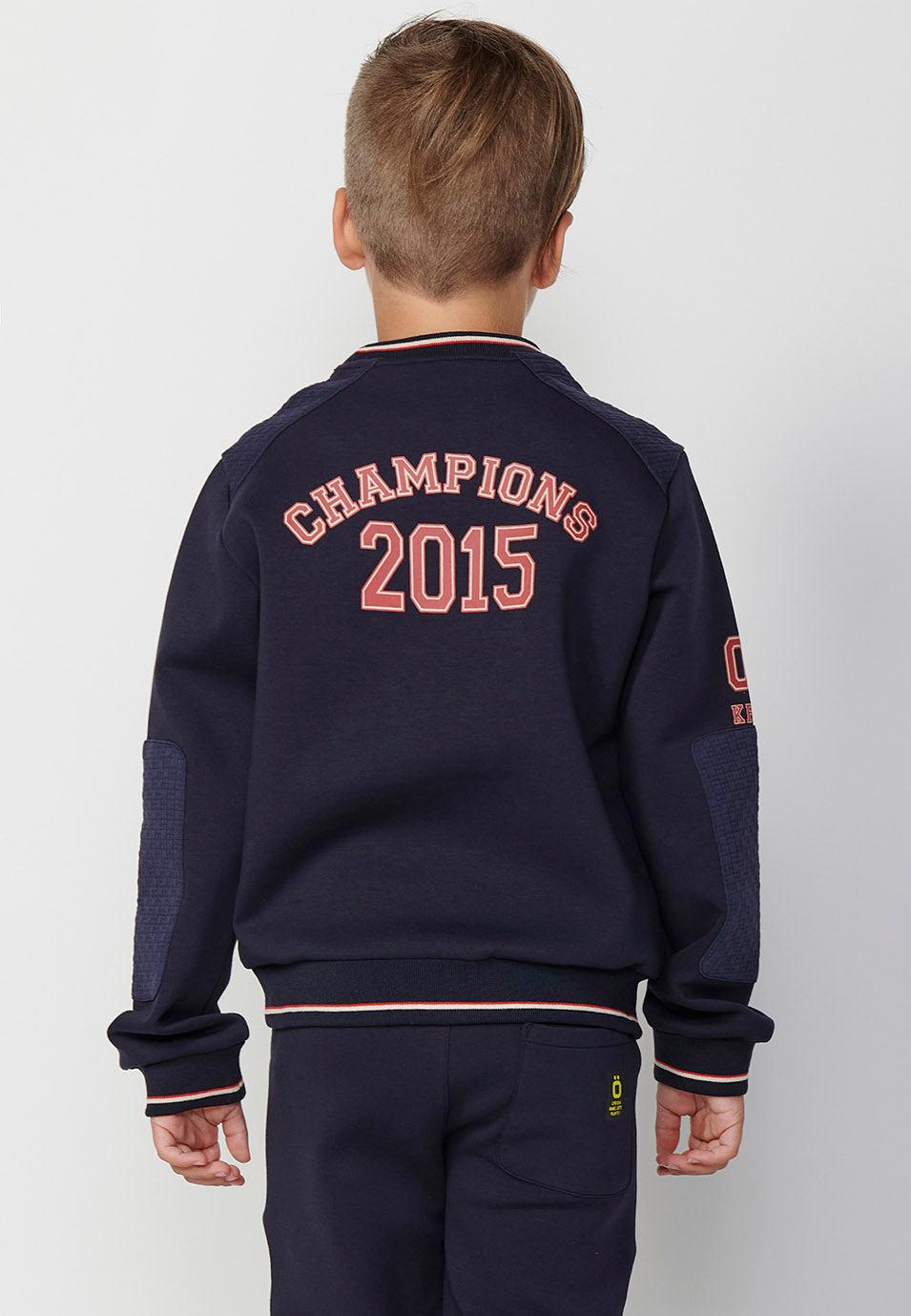 Sudadera Niño Cuello Redondo Estampada – Koroshi Navy