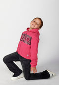Sudadera Niña Capucha Animal Print – Koroshi Fucsia