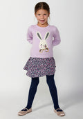 Jersey Niña Conejo Lentejuelas Cuello Redondo – Koroshi Lila