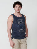 Camiseta Hombre Sin Mangas Tirantes Estampado – Koroshi índigo