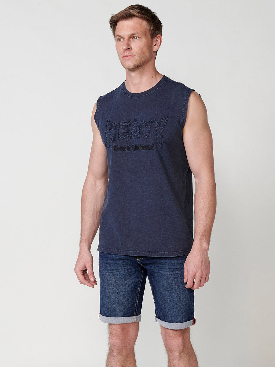 Camiseta Hombre Sin Mangas Boxing Estampado – Koroshi índigo