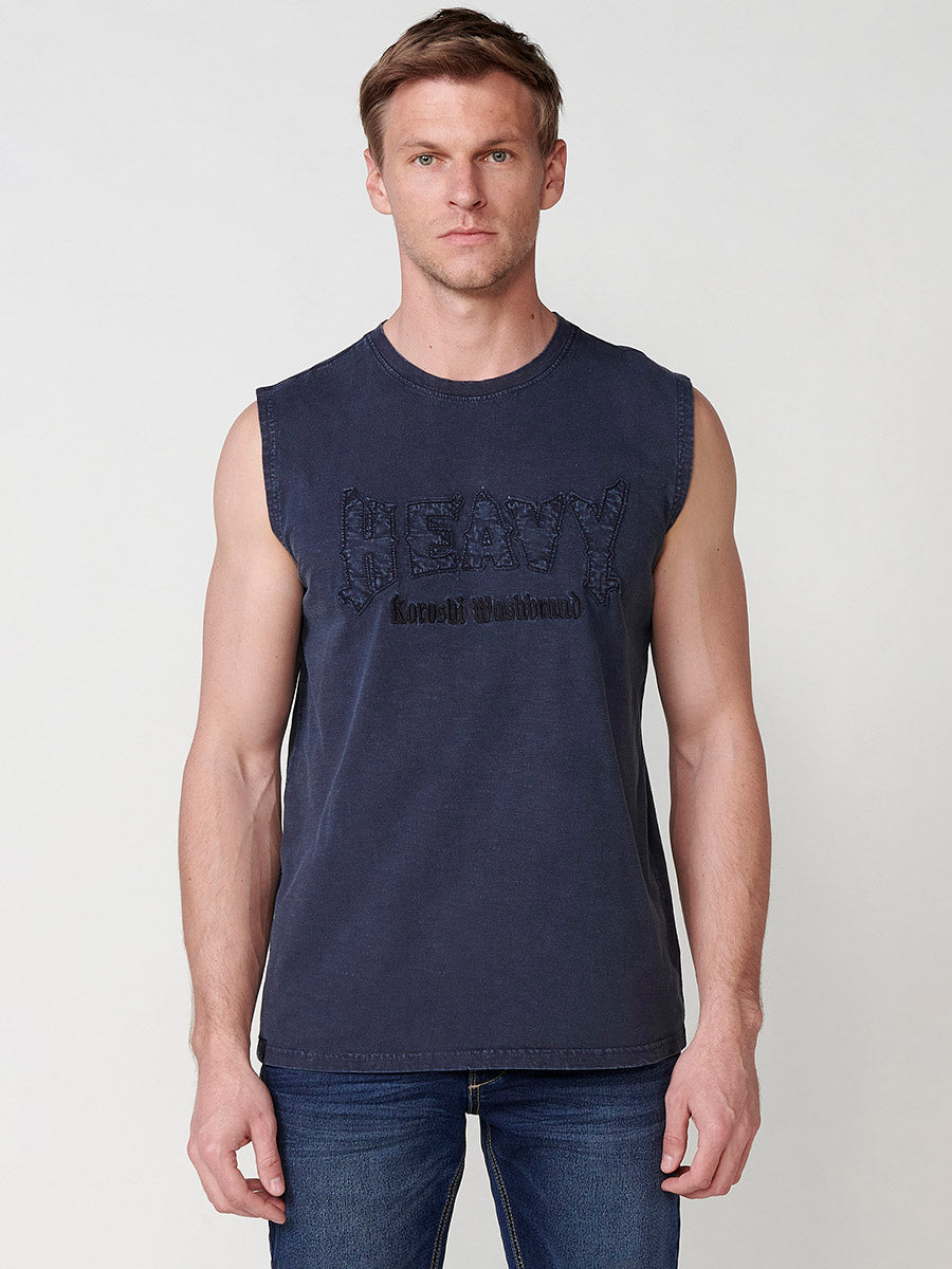 Camiseta Hombre Sin Mangas Boxing Estampado – Koroshi índigo