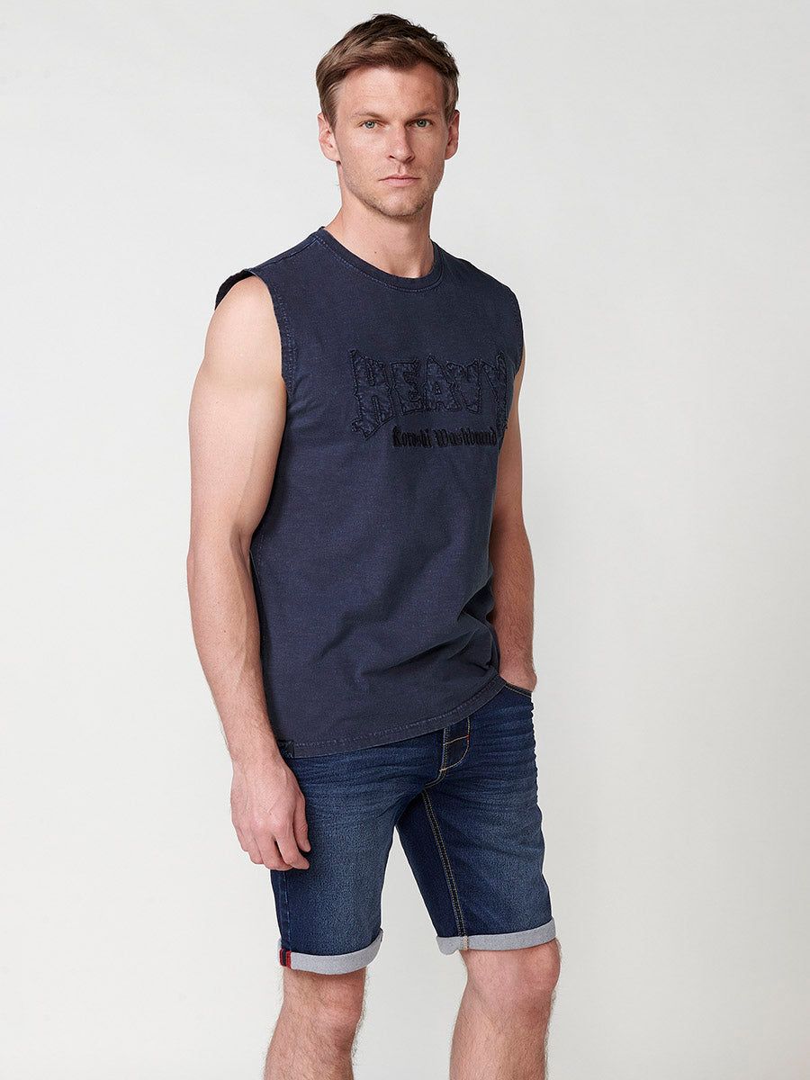 Camiseta Hombre Sin Mangas Boxing Estampado – Koroshi índigo