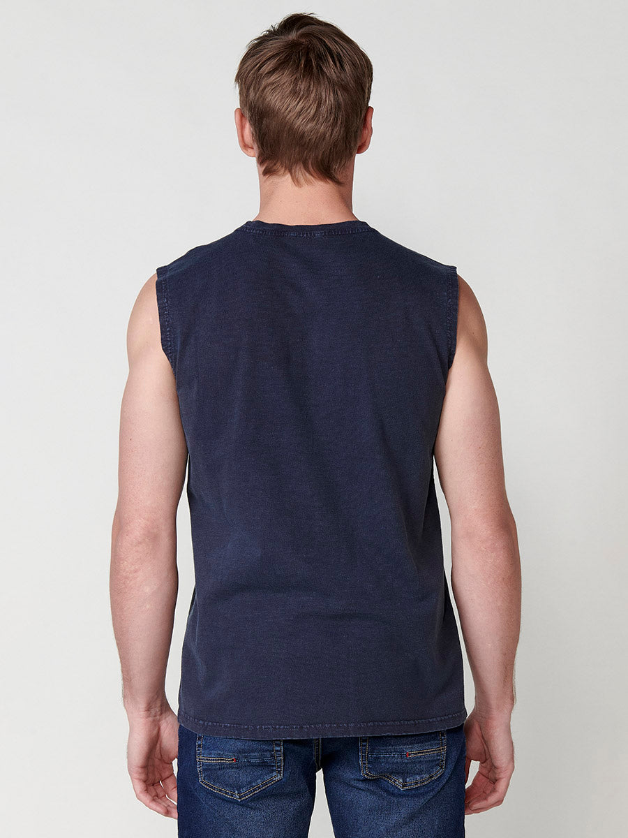 Camiseta Hombre Sin Mangas Boxing Estampado – Koroshi índigo