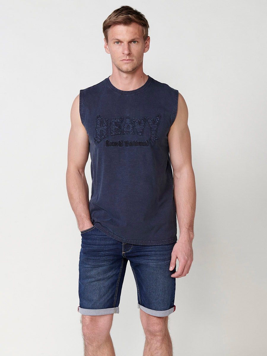 Camiseta Hombre Sin Mangas Boxing Estampado – Koroshi índigo