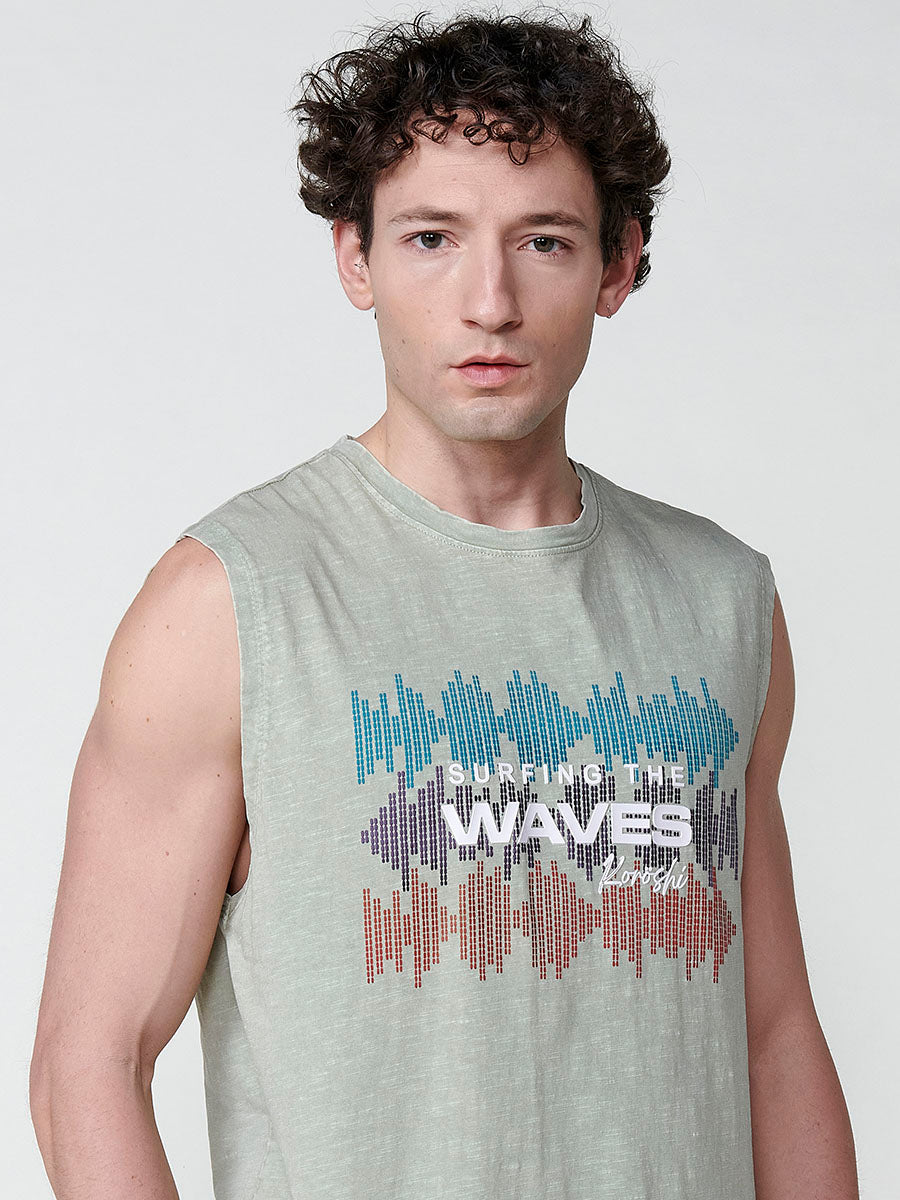 Camiseta Hombre Sin Mangas Boxing Estampado Surf – Koroshi 2511MS42