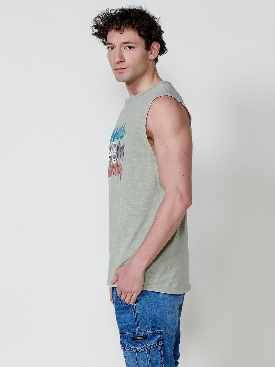 Camiseta Hombre Sin Mangas Boxing Estampado Surf – Koroshi 2511MS42