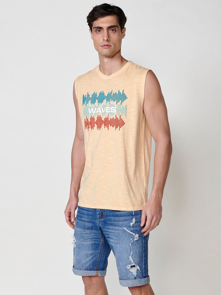 Camiseta Hombre Sin Mangas Boxing Estampado Surf – Koroshi 2511MS42