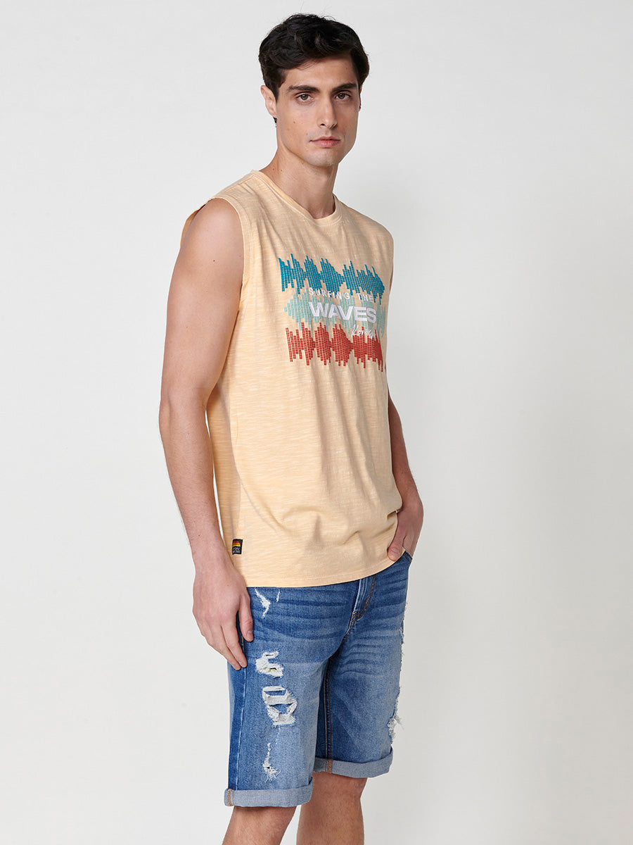 Camiseta Hombre Sin Mangas Boxing Estampado Surf – Koroshi 2511MS42