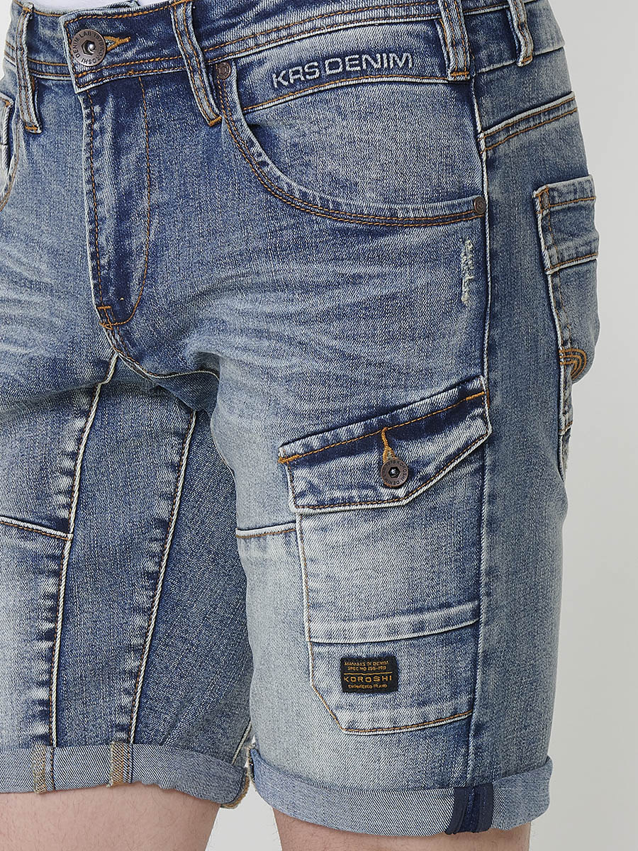 Bermuda Denim Workwear Hombre Regular – Koroshi Azul Claro