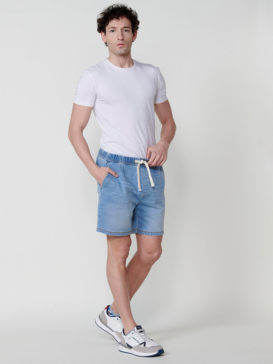 Short Hombre Jogger Knit Denim Lavado – Koroshi 2511PS88