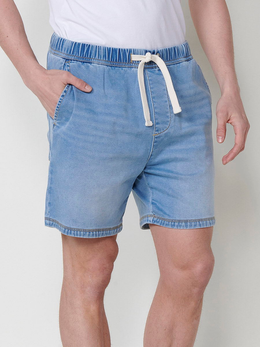 Short Hombre Jogger Knit Denim Lavado – Koroshi 2511PS88