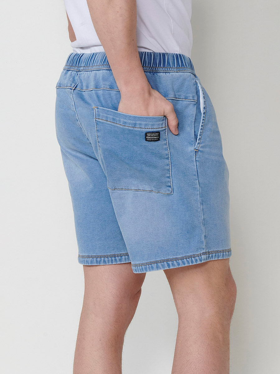 Short Hombre Jogger Knit Denim Lavado – Koroshi 2511PS88